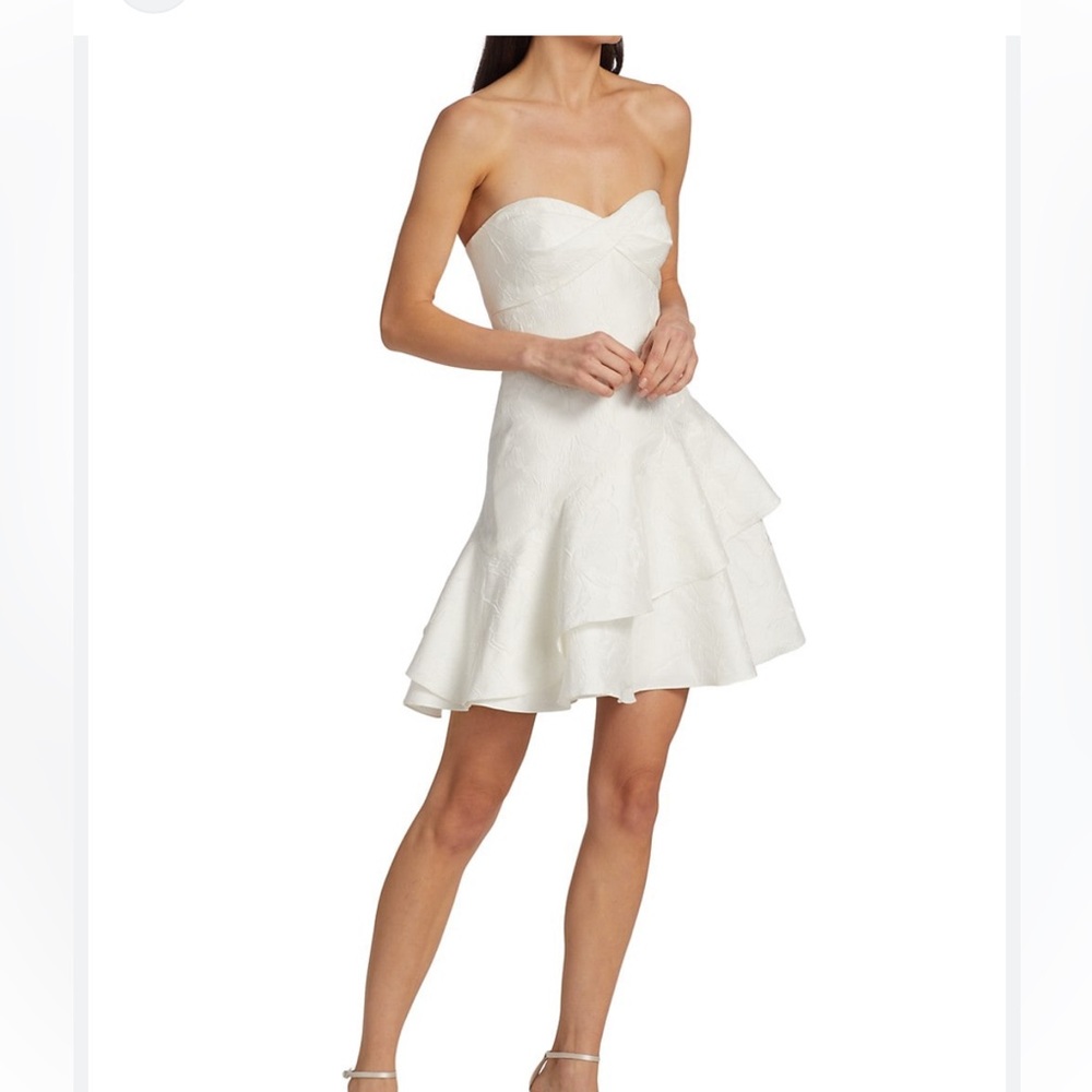 Monique Lhuillier Strapless Mini Dress